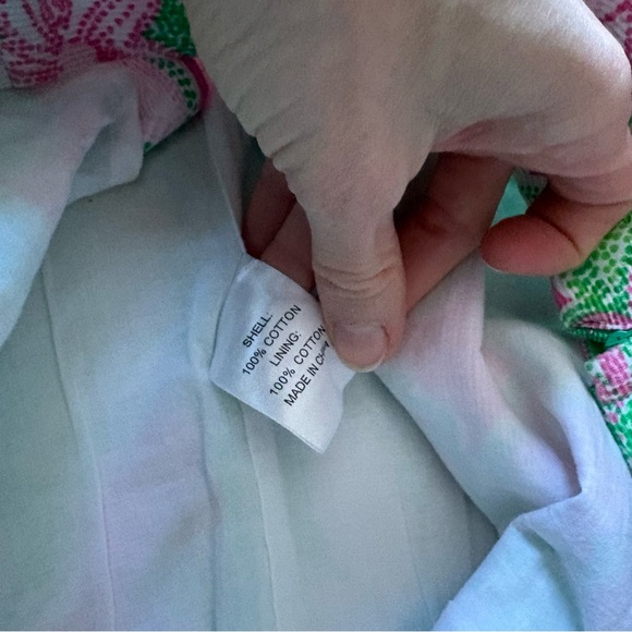 Lilly Pulitzer Sz 8 Original Cotton Tropical Pink Green Skirt - Picture 7 of 9